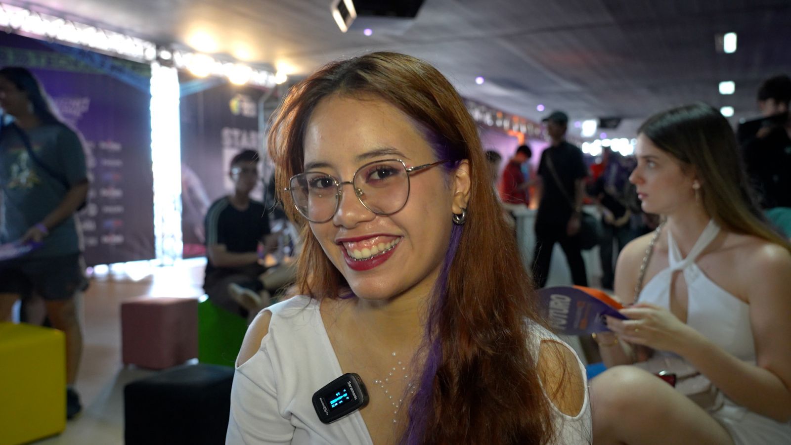 Maria Eduarda não escondeu a empolgação ao vivenciar o evento pela primeira vez